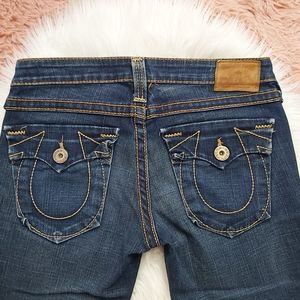True Religion Jeans Dark Distressed Low Rise